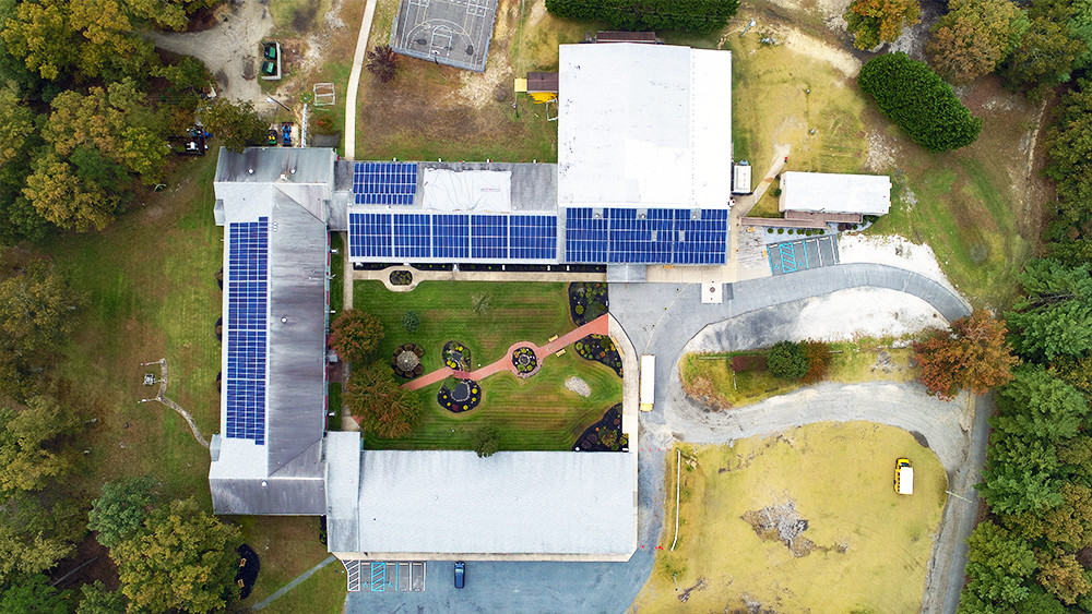 The solar system at Pilgrim Academy removed 298,388 lbs. of carbon from the earth.