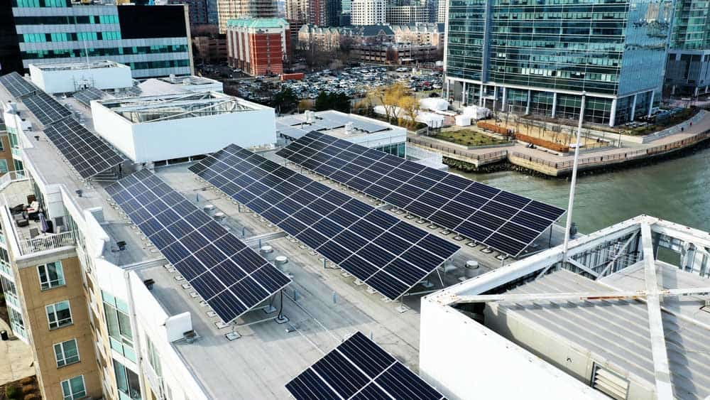 The solar system at Harborside Pier removes over 155,000 lbs. of carbon.