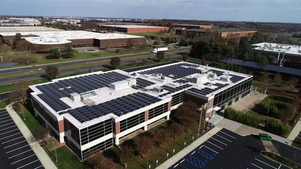 Commercial solar installation at Infragistics in New Jersey