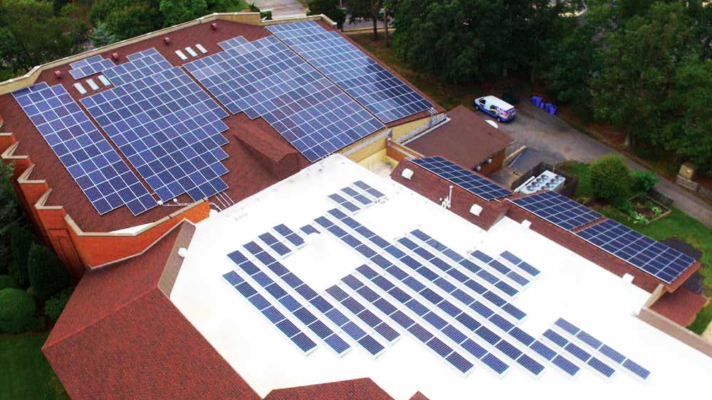 Congregation Beth El has a solar system that 100% of energy usage is covered.
