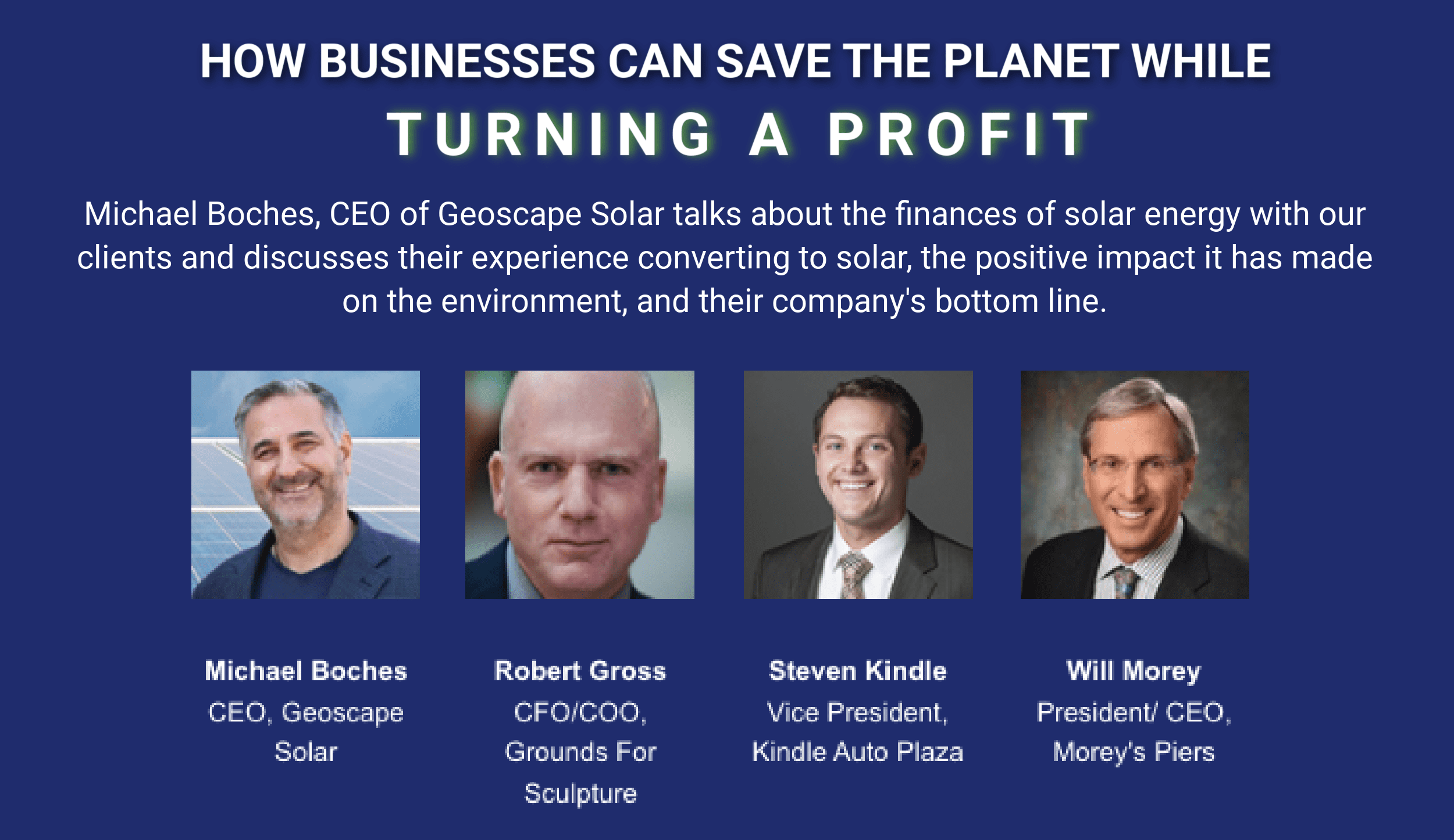 Geoscape Solar Webinar How Businesses Can Save the Planet While Turning a Profit