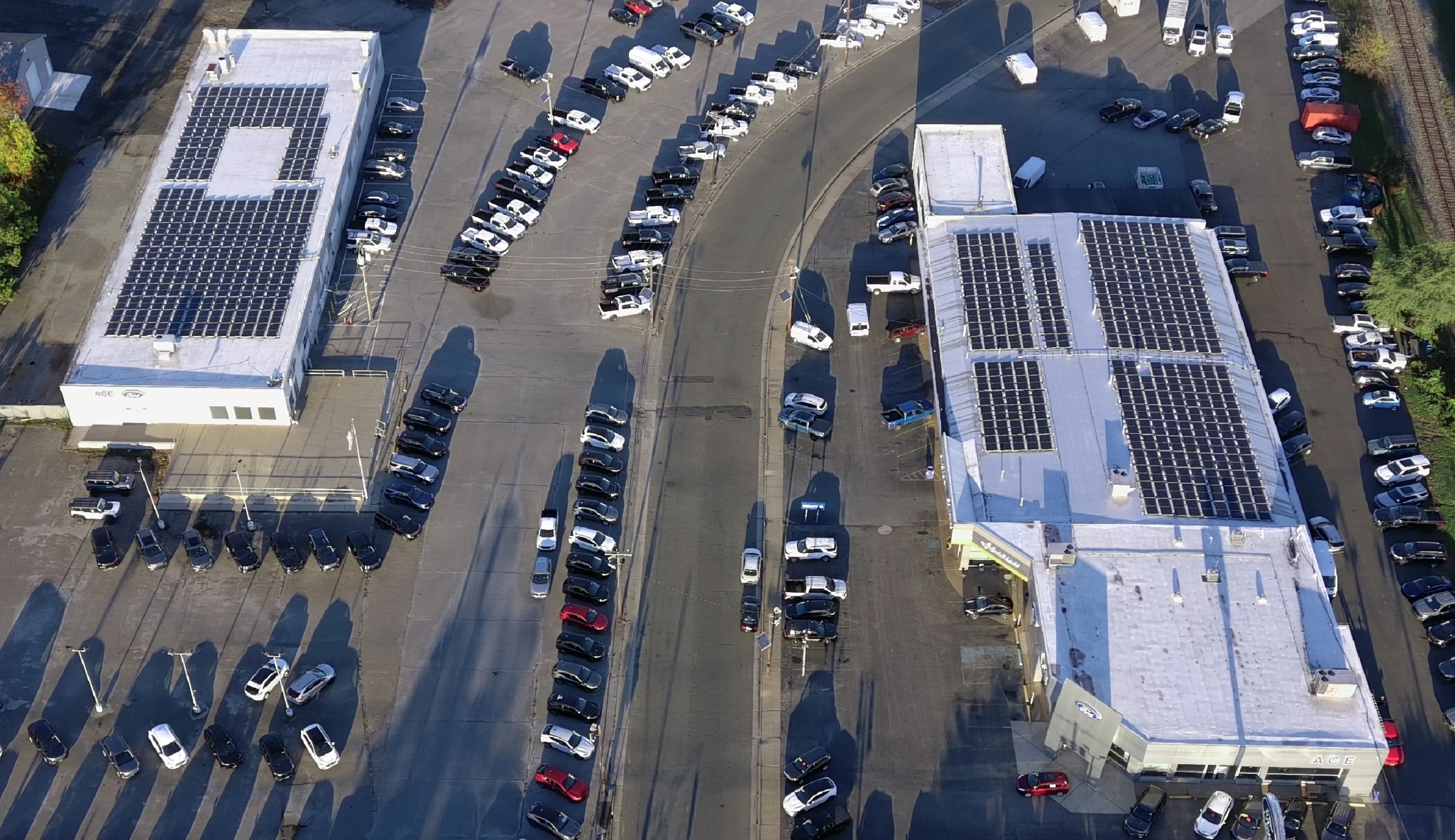 ACE Ford in New Jersey saves money every month with their solar energy system from Geoscape Solar